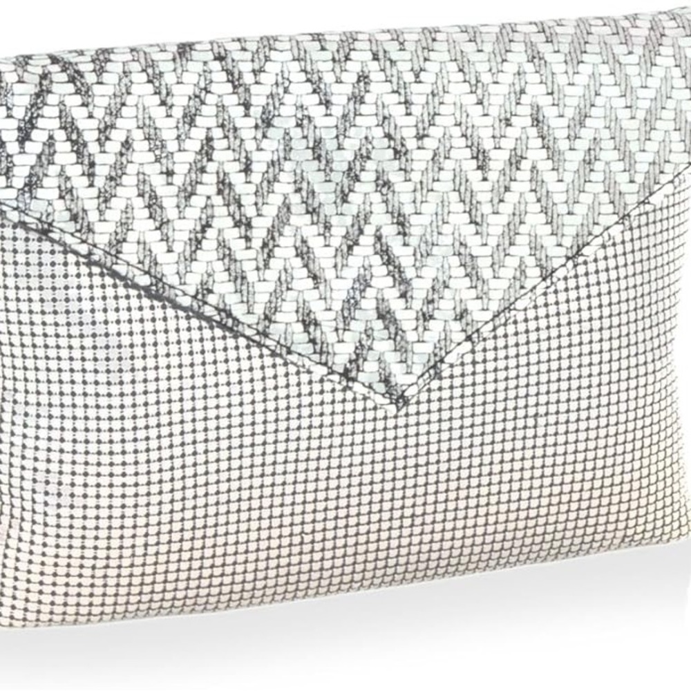 Whiting & Davis weave envelope clutch
